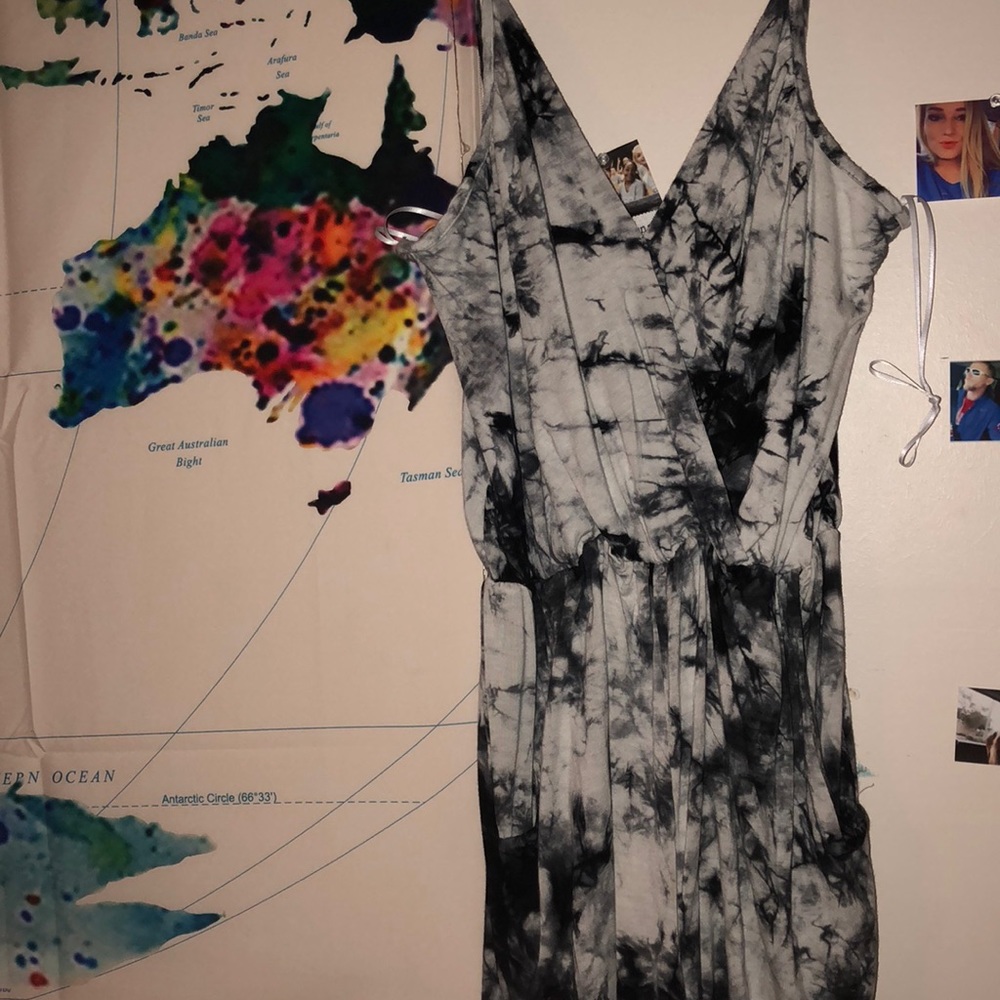watercolor blue romper